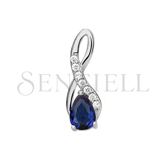 Silver (925) pendant with sapphire zirconia