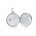 Silver (925) polished pendant - seashell locket