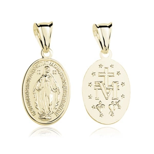 Silver (925) gold-plated pendant - Miraculous Virgin Mary