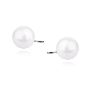 Silver (925) earrings white pearl