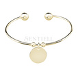 Silver (925) bracelet gold-plated round pendant