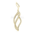 Silver (925) gold-plated pendant with zirconia