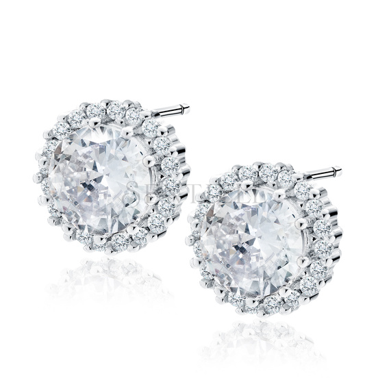 Silver (925) Earrings white zirconia