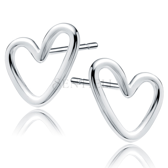 Silver (925) earrings - heart