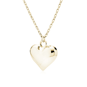 Silver (925) gold-plated necklace - heart