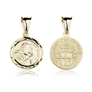 Silver (925) gold-plated pendant – Saint Pope John Paul II