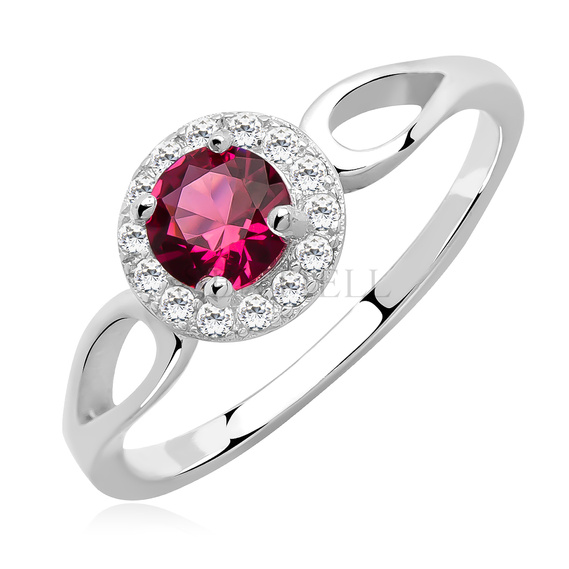 Silver (925) ring with ruby zirconia