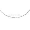 Silver (925) rhodium-plated chain singapur Ø 027