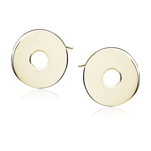 Silver (925) earrings celebrity, gold-plated circles