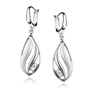 Silver (925) Earrings white zirconia