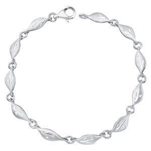 Silver (925) bracelet - leafs