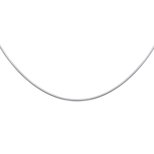 Silver (925) chain 8 sides snake  Ø 015 - rhodium plated