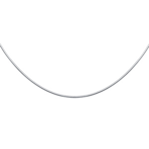 Silver (925) chain 8 sides snake Ø 015 - rhodium plated