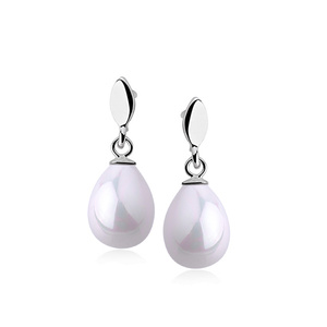 Silver earrings 925 tears - pearl