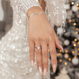 Silver (925) ring with white zirconia