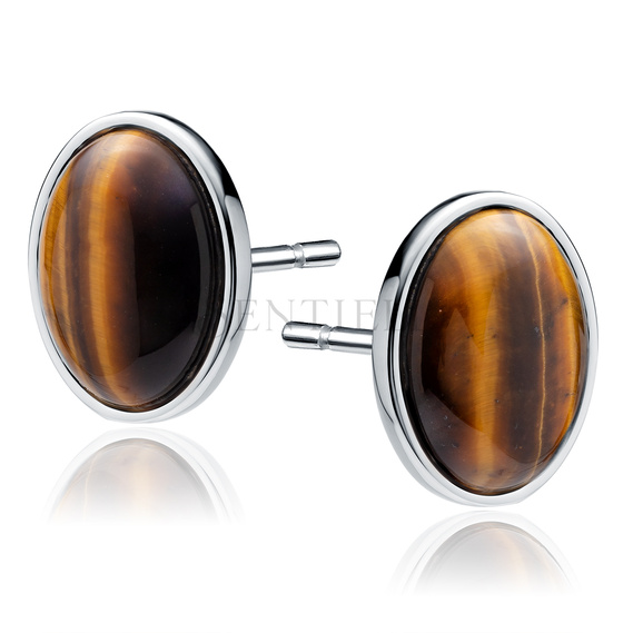 Silver (925) earings with yellow tiger eye