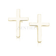 Silver (925) earrings - gold-plated crosses