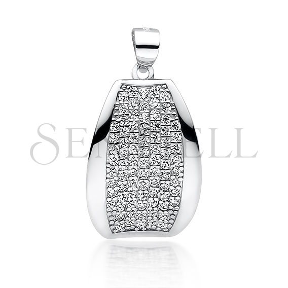 Silver (925) pendant with white zirconias