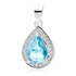 Rhodium \ Aquamarine || White