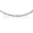 Silver (925) diamond-cut chain - curb extra flat Ø 100