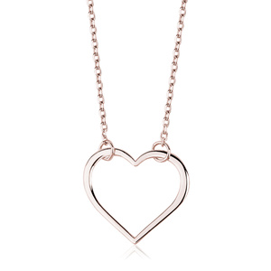 Silver (925) rose gold-plated necklace heart