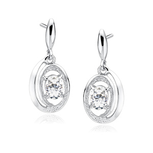 Silver (925) Earrings with white zirconia