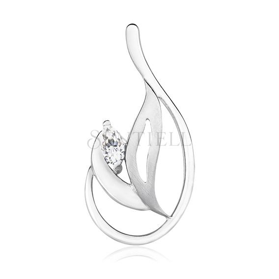 Silver (925) pendant with white zirconia