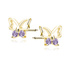 Violet \ 14K Yellow gold (e-coating)