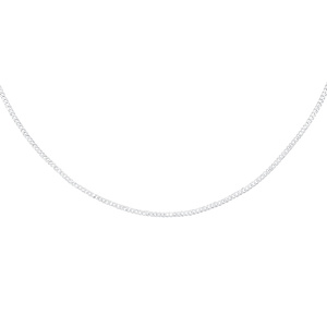 Silver (925) diamond-cut chain - curb extra flat Ø 040