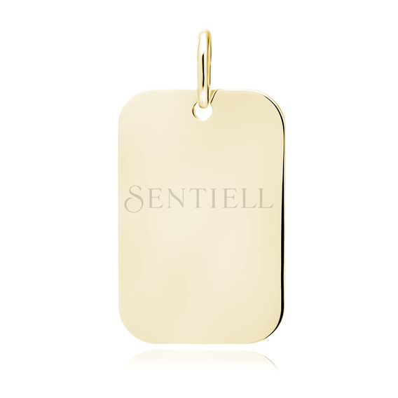 Silver (925) gold-plated rectangle pendant