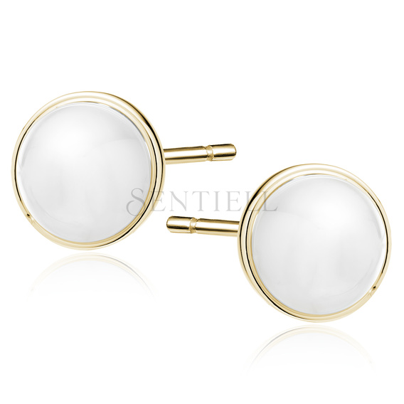 Silver (925) gold-plated pearl earrings