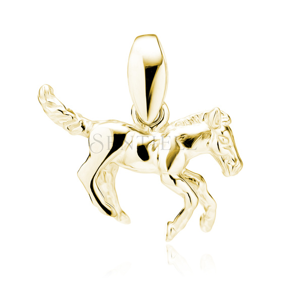 Silver (925) gold-plated pendant - horse