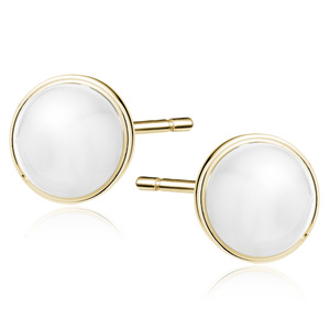 Silver (925) gold-plated pearl earrings
