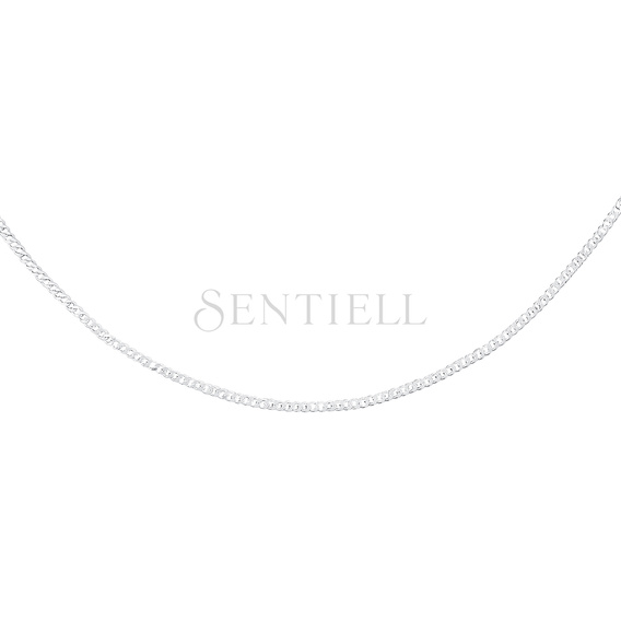 Silver (925) diamond-cut chain - curb extra flat Ø 050