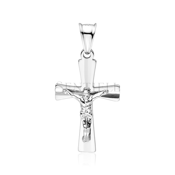 Silver (925) diamond cut pendant cross