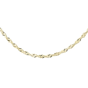 Silver (925) chain singapur Ø 040 - gold-plated