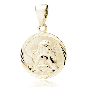 Silver (925) gold-plated pendant - Angel