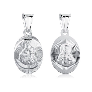 Silver (925) pendant - Jesus Christ / Scapular Mary