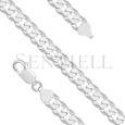 Silver (925) diamond-cut chain - curb extra flat rhodium-plated Ø 200