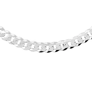 Silver (925) diamond-cut  chain - curb extra flat Ø 200