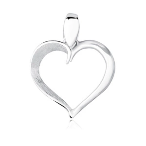 Silver (925) Pendant - heart