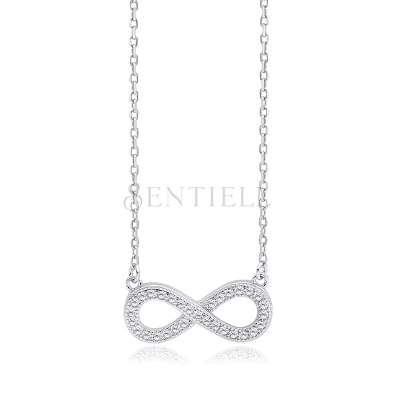 Silver (925) necklace Infinity with zirconia