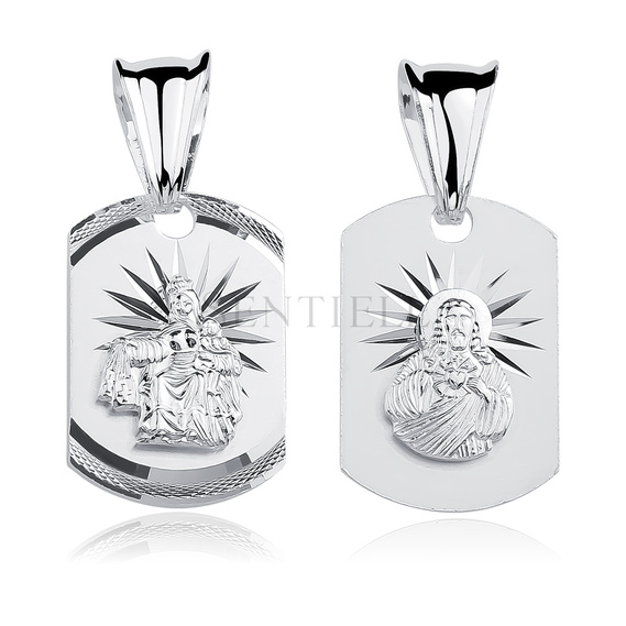 Silver (925) pendant Jesus Christ / Scapular Mary