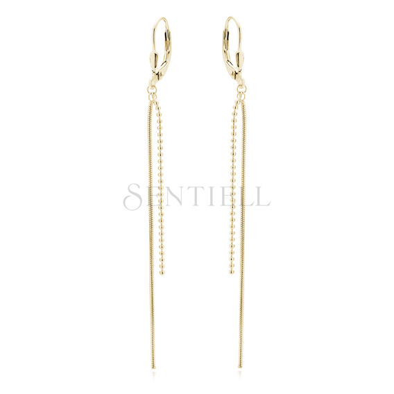 Silver (925) gold-plated earrings with chains