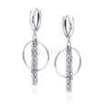 Silver (925) earrings - circles with chains