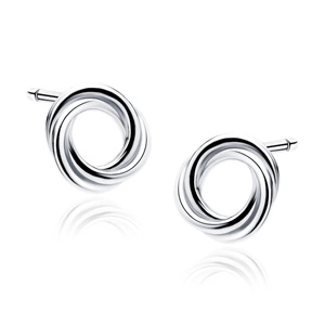 Silver (925) earrings - intertwined circles