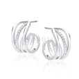 Silver (925) earrings with white zirconias