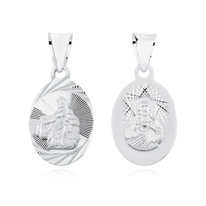 Silver (925) pendant - Jesus Christ / Scapular Mary