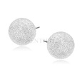 Silver (925) earrings diamond-cut balls 8mm