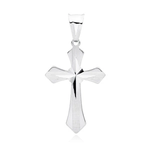 Silver (925) diamond cut pendant cross